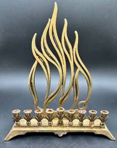 Vintage 9 Candle Brass Menorah