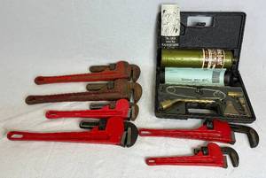 6 Piece Collection of Pipe Wrenches with Bernz-O-Matic Torch Kit
