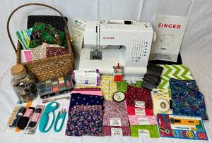 Singer Computerized Sewing Machine Model 7462 with Material & Sewing Supplies