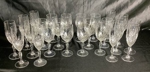 Royal Highlights Crystal Champagne and Wine Glasses by Princess House