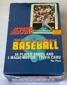 1989 Score Baseball 36 Pack Box