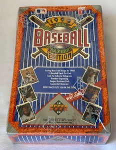 1992 Upper Deck Factory Sealed 36 Pack Baseball Card Box