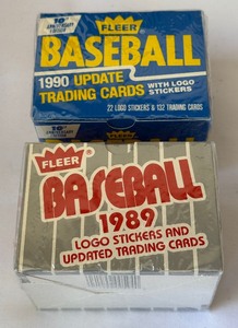 1989 and 1990 Fleer Updated Factory Sealed Baseball Card Sets