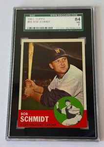 1963 Topps Bob Schidt #94 SGC 84 7 NM Vintage Baseball Card