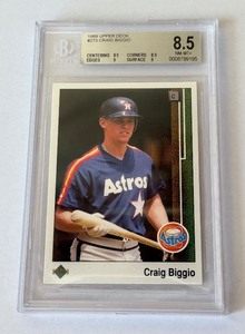 Craig Biggio RC Beckett 8.5 NM-MT 1989 Upper Deck #273 Rookie Baseball Card