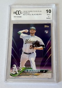 Paul Blackburn RC Mint 10 2018 Topps Toys R Us Purple #272 Rookie Baseball Card