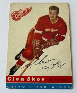 1954 Topps Glen Skov #16 Vintage Hockey Card