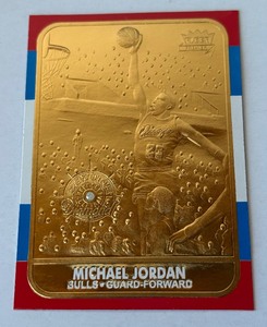 Michael Jordan Limited Edition 999 23kt Gold Diamond Card 1997 Fleer Numbered 042999 Basketball Card
