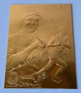 Mickey Mantle 22kt Gold Limited Edition Baseball Card