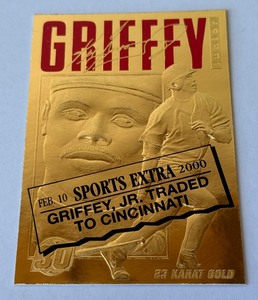 Ken Griffey Jr 23kt Gold 2000 Limited Edition Baseball Card