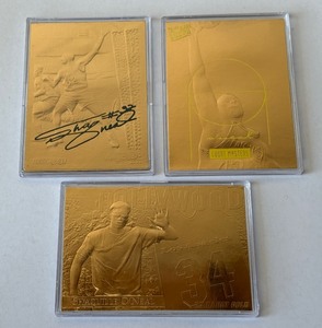 Shaquille ONeal 3-Card 23kt Gold Basketball Card Lot