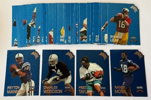 1998 Absolute Draft Pick Blue Die Cut Complete Set - Peyton Manning and Randy Moss Rookie Cards - Awesome Set