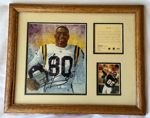 Cris Carter Autographed Limited Edition 12,500 Minnesota Vikings Football Print