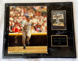 Paul Molitor Autographed Baseball Card in Plaque