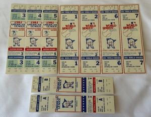 Minnesota Twins 1981 Playoffs Ticket Set - Western Division  ALCS  World Series Phantom Tickets