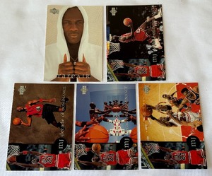 Michael Jordan Decade of Dominance 5-Card Basketball Set