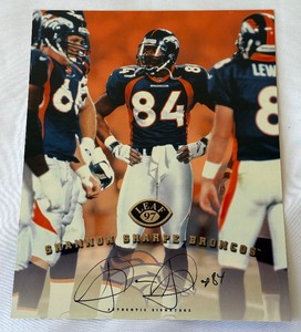 Shannon Sharpe Autographed 1997 Leaf Jumbo Football Card