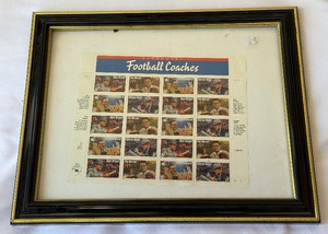 Legendary Football Coaches Stamp Set in Frame