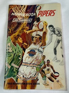 1968-69 Minnesota Pipers ABA Champions Information Guide - Vintage Basketball