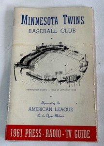 1961 Minnesota Twins Baseball Vintage Press Guide