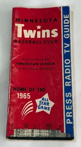 1965 Minnesota Twins Baseball Vintage Press Guide