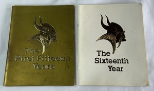 (2) Minnesota Vikings Vintage Football Yearbooks