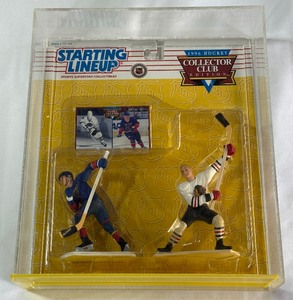 Bobby Hull and Brett Hull 1996 Starting Lineup Figures - NIB w Case