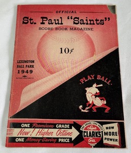 1949 St. Paul Saints Vintage Baseball Program