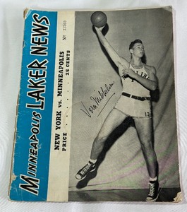 Minneapolis Lakers News Vintage Basketball Program