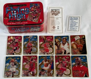 Michael Jordan 10 Metal Card Upper Deck Flying High Basketball Card Set