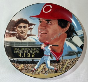 Pete Rose Autographed Plate The Best of Baseball Limited Edition