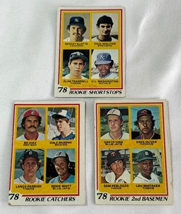 1978 Topps 3-Card Star Rookie Lot - Molitor, Trammell, Whitaker, Murphy