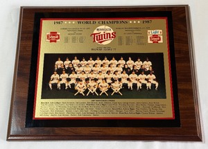Minnesota Twins 1987 World Series Champions Plaque - New in Box - 2