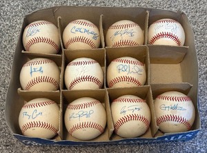 (11) Autographed Baseballs - Misc Players Including Jose Cruz Jr. - Rawlings Official Baseballs