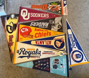 (9) Misc Sports Pennants