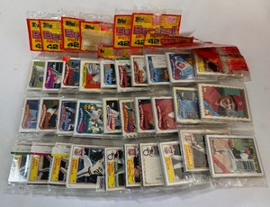 (9) 19891 1988 Topps Baseball Card Rack Packs