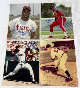 (4) Baseball Autographed 8x10 Photos - 5