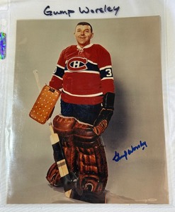 Gump Worsley Autographed 8x10 Hockey Photo
