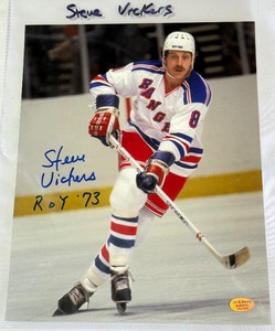 Steve Vickers Autographed 8x10 Hockey Photo Inscribed RPY 73