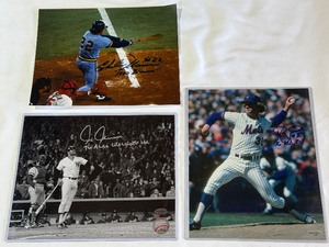(3) Autographed Baseball 8x10 Photos