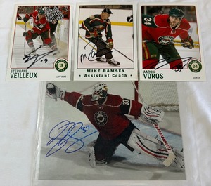 (5) Minnesota Wild Autographed Photos
