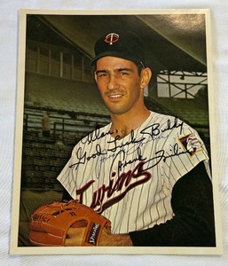 Frank Quilici Autographed Vintage Minnesota Twins Baseball Team Issue Photo