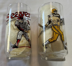 (2) Vintage Baseball Glasses - Dave Parker and Tom Seaver