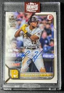 KeBryan Hayes 2023 Topps Archives Signature Series Auto 0624 Baseball Card No. 13