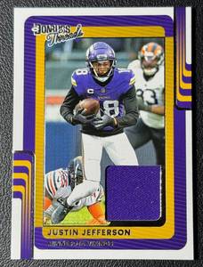 Justin Jefferson 2025 Donruss Jersey Minnesota Vikings Football Card No. DTH-JJN