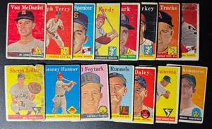 15-Card 1958 Topps Vintage Baseball Card Lot
