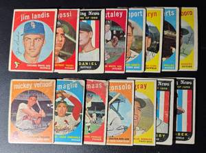 15-Card 1959 Topps Vintage Baseball Card Lot
