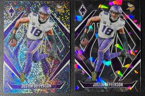 Justin Jefferson 2-Card Minnesota Vikings Parallel Football Card Lot
