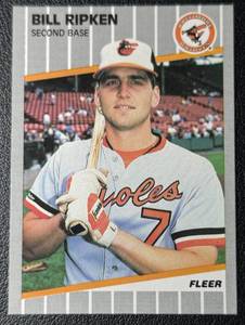 Bill Ripken 1989 Fleer Black Box F Face Baseball Card No. 616