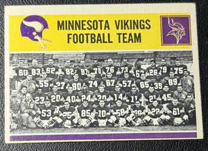 Minnesota Vikings 1964 Philadelphia Team Football Card No. 111